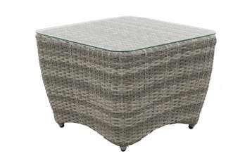 VDG Casablanca bijzettafel - Light grey, Tuin en Terras, Verzenden, Nieuw, Rond, Wicker