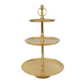 keuken etagère goud rond 3 lagen 55cm, Verzenden, Nieuw
