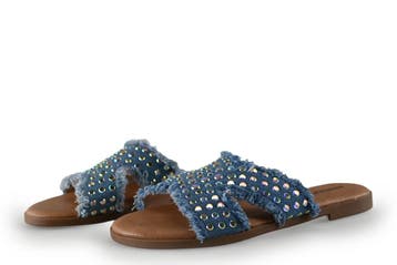 Ann Rocks Slippers in maat 38 Blauw, Kleding | Dames, Schoenen, Slippers, Ann Rocks, Zo goed als nieuw, Verzenden