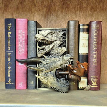 Drogon book nook | Dark Fantasy Bookshelf Decor, Verzenden, Nieuw