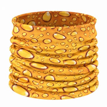 Haarband Multifunctioneel 45x25cm - Druppelprint - Geel, Nieuw
