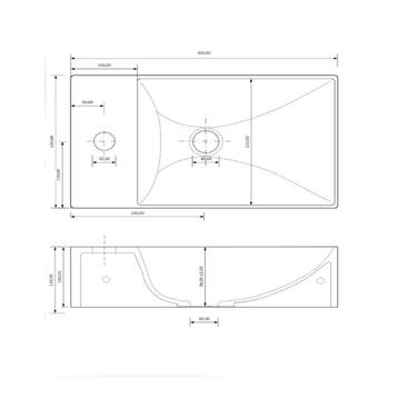 Fontein Gliss Design Freya Solid Marble 40x22x10 cm Zonder, Ophalen of Verzenden, Nieuw