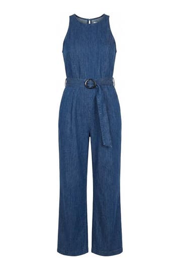 Mango Jumpsuit in maat XS Blauw, Kleding | Dames, Mango, Verzenden, Zo goed als nieuw, Blauw