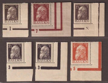Beieren 1911 - BAYERN 80-83 II Nr ** Luitpold 25-50 Pfennig, Gestempeld