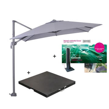 Garden Impressions Hawaii zweefparasol S 250x250 - donker, Verzenden, Nieuw