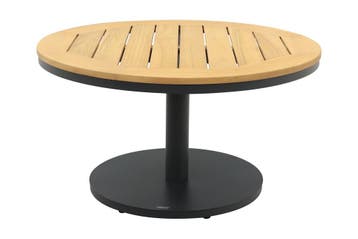 Canto ronde bijzettafel Ø70 cm. - Royal Grey/Teak, Verzenden, Nieuw, Hout