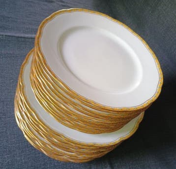 Richard Ginori - Tafelservies (20) - Ghirlanda dorata - 24, Antiek en Kunst
