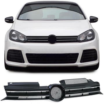 Glans Zwarte Gril Met Chromen Accenten VW Golf 6 RL926, Auto-onderdelen, Carrosserie en Plaatwerk, Nieuw, Voor, Volkswagen