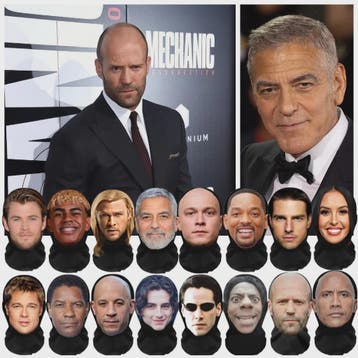 Grappige 3D Gezichtsmuts - Realistische Celebrity Maskers vo, Verzenden, Nieuw