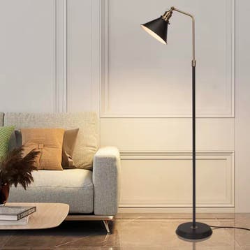 Nieuwe Vintage / Industriële Vloerlamp – Brons Goud – Retro, Verzenden, Nieuw