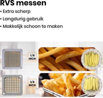 Fornello Frietsnijder DuoBlade - Inc 2 messen -, Ophalen of Verzenden, Zo goed als nieuw