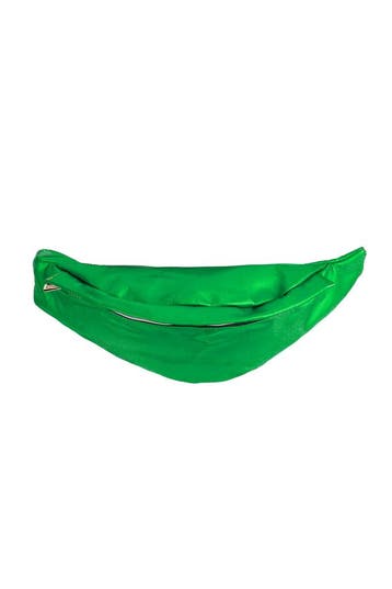 KIMU® Heuptasje Groen Rond Metallic Fanny Pack met Achtervak, Sieraden, Tassen en Uiterlijk, Tassen | Damestassen, Ophalen of Verzenden