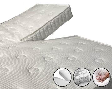 Micropocketvering Splittopper Natuurlatex - 160 x 200, Nieuw