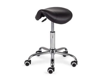 Ergonomische zadelkruk op wielen - verstelbaar - max. 150kg, Zwart, Nieuw, Ophalen of Verzenden, Bureaukruk