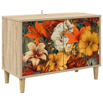 vidaXL Tv-meubel GENNEP 69 x 33 x 50 cm Sonoma Bewerkt hout, Minder dan 50 cm, Verzenden, Nieuw, Minder dan 100 cm