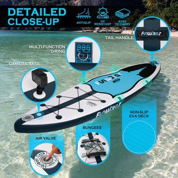 FunWater Stand Up Paddle Board Opblaasbaar Surfboard SUP Com, Verzenden, Zo goed als nieuw