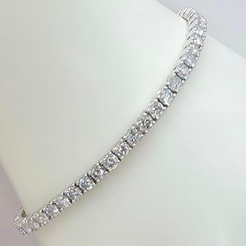 Tennis armband - 18 karaat Witgoud - 7.00ct. tw. Diamant