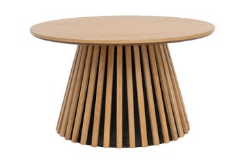 Salontafel VALHALLA WOOD Ø 70cm rond eiken hout fineer, Ophalen of Verzenden, Nieuw