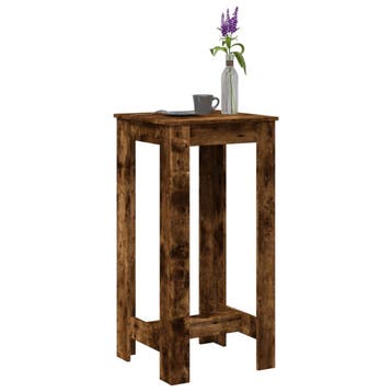vidaXL Bartafel 51x50x103,5 cm bewerkt hout gerookt, Huis en Inrichting, Verzenden, Nieuw