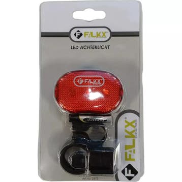 Falkx MTB LED achterlicht - Rood - Inclusief batterijen -..., Ophalen of Verzenden, Nieuw