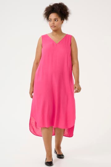 Kaffe Curve jurk ECO V hals uni Maat:, Verzenden, Nieuw, Overige kleuren