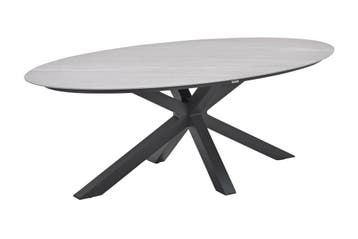GI Scotland ovale tuintafel 230x115 cm. - Carbon Black, Verzenden, Nieuw, Rond, Overige materialen