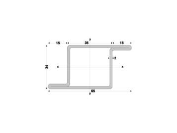 HOP hoogte 34mm blank 54/138 RP 139 b-keus, Doe-het-zelf en Verbouw, Metalen, Ophalen, Nieuw