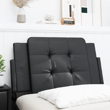 vidaXL Hoofdbordkussen Zadar 80 cm kunstleer zwart, Verzenden, Nieuw, Zwart, Overige materialen