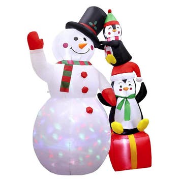 XXL Kerst Sneeuwpop LED | 59% Korting - Retourdeal, Ophalen of Verzenden, Zo goed als nieuw