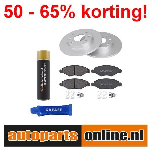 Remschijven + Remblokken Peugeot 206 voorzijde, Auto-onderdelen, Besturing, Nieuw, Peugeot, Verzenden