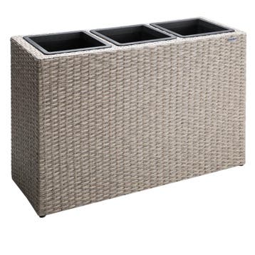 Polyrattan Bloempot Creme 83x30,5x60cm (Plantenbakken), Verzenden, Nieuw