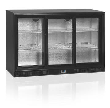 Barkoeling | Zwart | 3 Glazen Deuren | 136 x 52 x 87 cm, Zakelijke goederen, Verzenden, Nieuw in verpakking