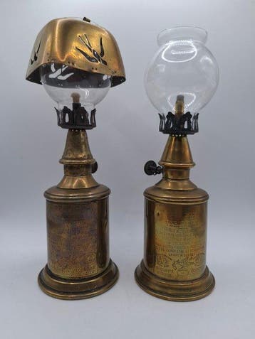 Charles Pigeon - Lamp - Messing, Glas - Lampes Pigeon
