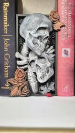 Book nook skeleton eternity love - bookshelf skull rose deco, Verzenden, Nieuw