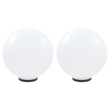 vidaXL LED-bollampen 2 st rond 50 cm PMMA, Tuin en Terras, Verzenden, Nieuw, Kunststof