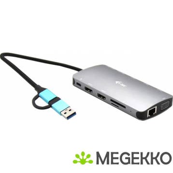 I-tec USB 3.0 USB-C/Thunderbolt 3x Display Metal Nano Dock, Verzenden, Nieuw, I-TEC