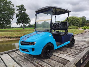 EZGO / Chevrolet golfkar (type Camaro, lederen zitting, etc), Ophalen of Verzenden, Gebruikt, Golfkar, Overige merken