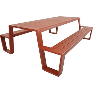 Picknickset-Estilo-Rood-Aluminium-220cm-Lesli Living, Verzenden, Nieuw