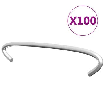 vidaXL Gabionhaken 100 st 10 cm gegalvaniseerd staal, Verzenden, Nieuw