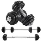 2-in-1 Halterset Verstelbaar tot 30 kg voor Krachttraining, Verzenden, Nieuw