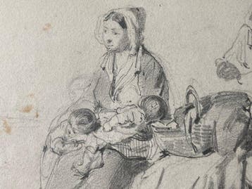 Herman ten Kate (1822-1891) - A Caring Mother, Antiek en Kunst