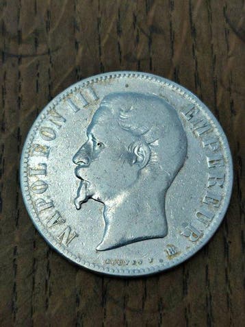 Frankrijk. Napoléon III. 5 Francs 1855-BB, Strasbourg