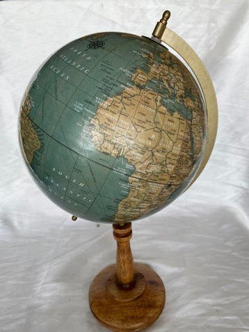 Globe - Vintage Globo mapa mundo de 49 cm de alto - van die