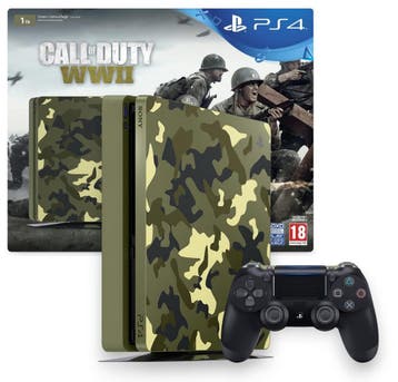 Sony Playstation 4 Slim Console - 1 TB - Call of Duty WWII E, Verzenden, Zo goed als nieuw