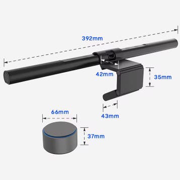 Monitor Lamp - Bureaulamp - Dimbare Klemlamp - Zwart - FLEXI, Huis en Inrichting, Lampen | Tafellampen, Verzenden, Zo goed als nieuw