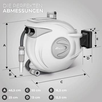 Wandslangenbox - Tuinslanghaspel - Tuinslang met haspel - 30, Verzenden, Zo goed als nieuw