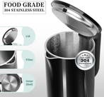 Waterkoker - Retro - met LED - 1.7L - 2200W - Zwart •, Verzenden, Zo goed als nieuw