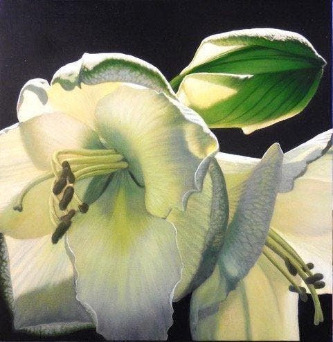 Carlo Ferrari - Studio bianco e Verde cinabro 2, Antiek en Kunst, Kunst | Schilderijen | Modern