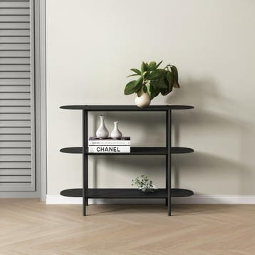 [en.casa] Console tafel Enebakk sidetable 70x90x32 cm zwart, Verzenden, Nieuw