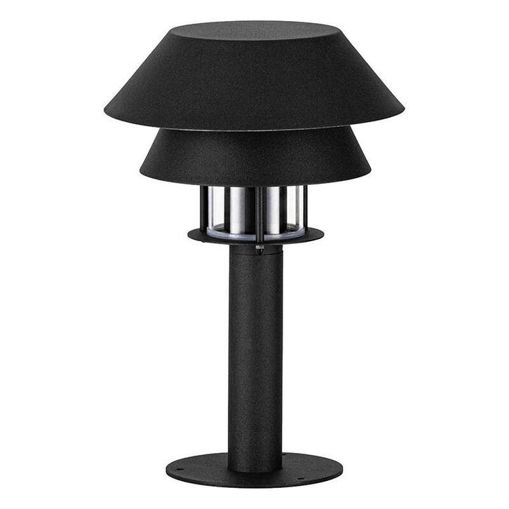 Zwarte buitenlamp staal, Cindy, IP65, Tuin en Terras, Buitenverlichting, Staande lamp, Nieuw, Glas, Ophalen of Verzenden